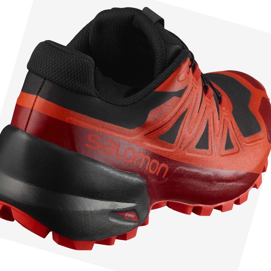 Tenis Para Trail Running Salomon SPIKECROSS 5 GORE-TEX Mujer Negros Rojos | MX 2772FDN